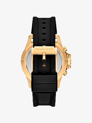 Reloj Everest oversize en tono dorado con correa de silicona