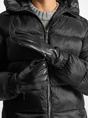 Zip Leather Gloves