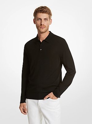 Jersey tipo polo de lana merino