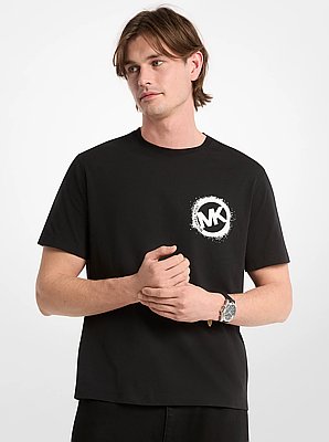 T-shirt en jersey de coton &agrave; logo graphique