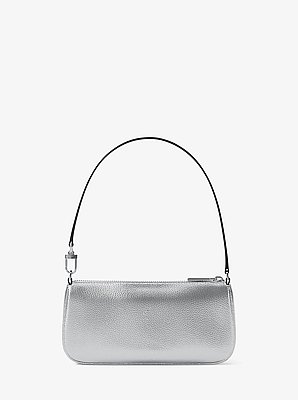 Zoe Small Metallic Leather Pochette