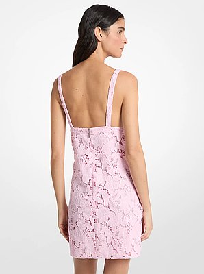 Corded Floral Lace Mini Dress