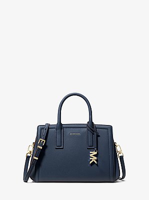 Laila Small Pebbled Leather Satchel