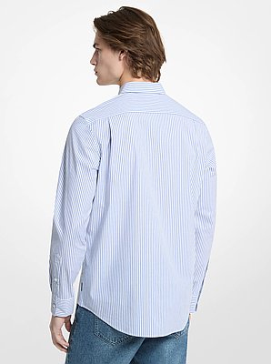 Camisa de algod&oacute;n el&aacute;stico a rayas