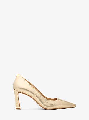 Darrah Crackled Metallic Leather Pump