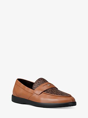 Wesley Leather and Signature Logo Loafer