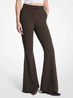 Pantal&oacute;n acampanado de crep&eacute; el&aacute;stico