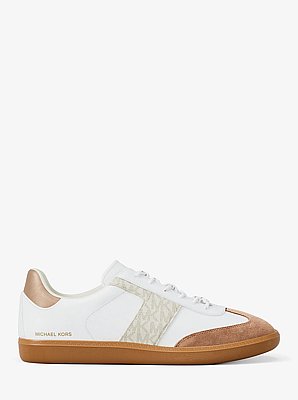 Jovie Leather and Signature Logo Sneaker
