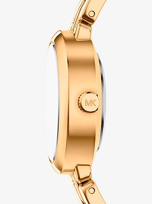 Petite Maude Gold-Tone Watch and Pav&eacute; Bangle Jewelry Gift Set