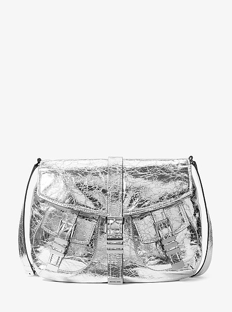 Darrington Large Crackled Leather Shoulder Bag