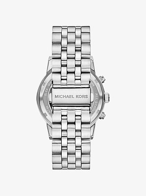 Reloj Hutton oversize en tono plateado