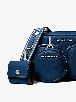 Bolso cruzado Jet Set mediano de cuero con funda para Apple AirPods Pro&reg;