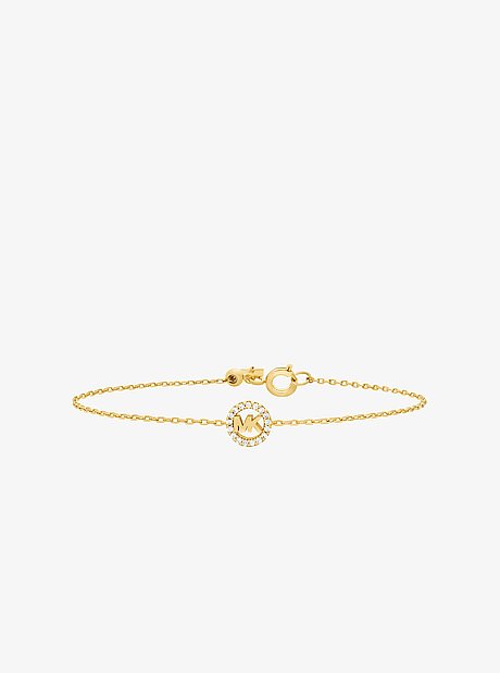 Pav&eacute; Logo Charm Bracelet