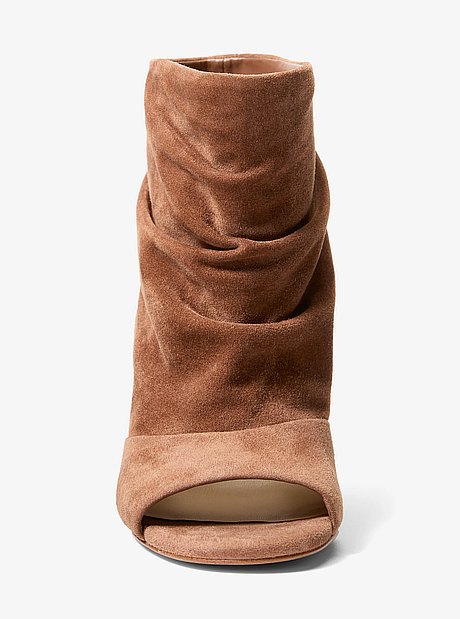 Raelynn Suede Open-Toe Ankle Boot