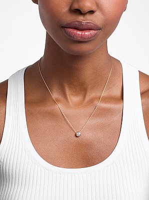 Collar con colgante de piedra redonda