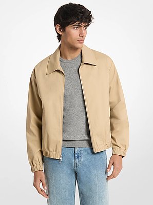 Cotton Blend Blouson Jacket