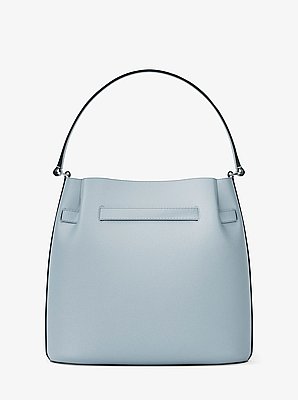 Carson Medium Pebbled Leather Convertible Bucket Crossbody Bag
