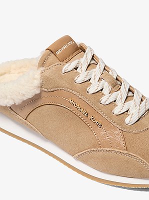 Avi Faux Shearling Trim Slip-On Sneaker