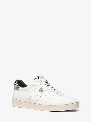 Scotty Snake Embossed Leather Sneaker