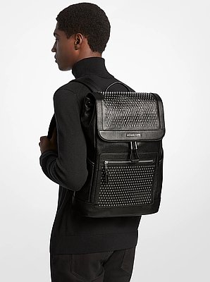 Hudson Medium Grommeted Leather Backpack