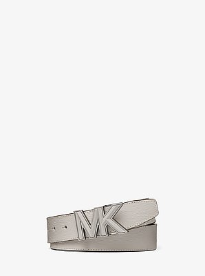 Logo Buckle Leather Belt