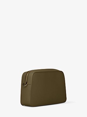 Bandolera Jet Set peque&ntilde;a de piel para c&aacute;mara