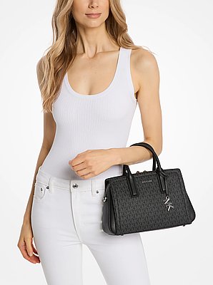 Laila Small Signature Logo Satchel