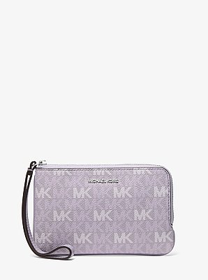 Jet Set Travel Small Signature Logo Wristlet