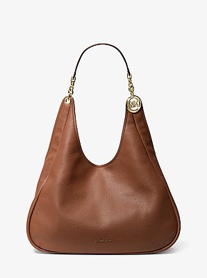 Bolso de hombro Ellie grande de piel granulada