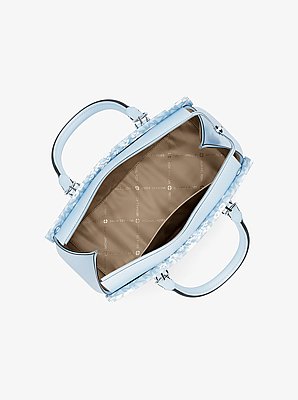 Bolso satchel Marilyn mediano con estampado de nuestro logotipo exclusivo in OC&Eacute;ANO P&Aacute;LIDO | Michael Kors image number 1