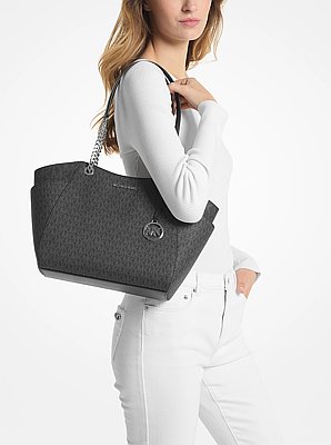 Bolso de hombro Jet Set grande con logotipo exclusivo