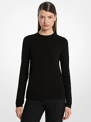 Camiseta de manga larga de viscosa el&aacute;stica