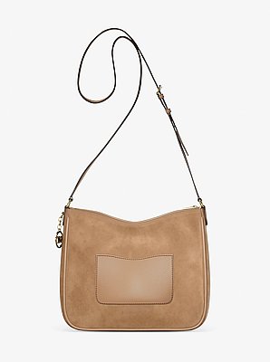Sac messager Nayla de taille moyenne en cuir grain&eacute;