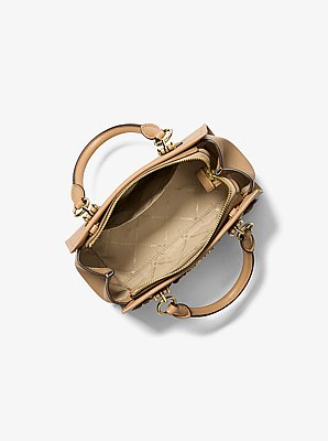 Bolso satchel Marilyn peque&ntilde;o con adornos florales