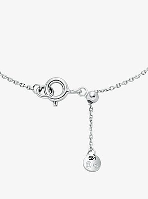 Precious Metal-Plated Sterling Silver Pav&eacute; Bracelet