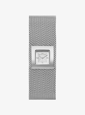 Georgie Petite Silver-Tone Mesh Watch