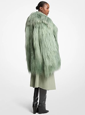 Long Haired Shearling Peacoat