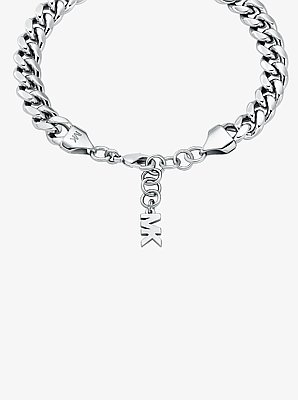 Precious Metal-Plated Brass Curb-Link Chain Bracelet