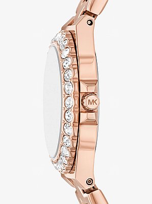 Reloj Lennox mini en tono oro rosa con incrustaciones