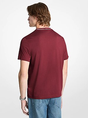 Logo Trim Cotton Jersey T-Shirt