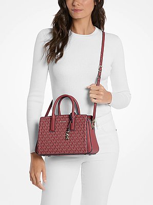 Bolso satchel Laila peque&ntilde;o con logotipo exclusivo