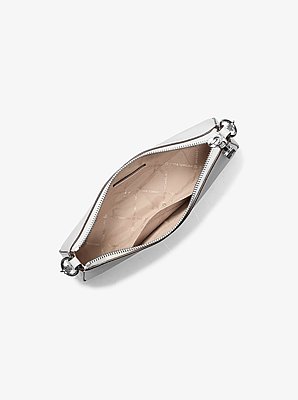 Pochette mediano de piel con cadena de eslabones y logotipo imperio