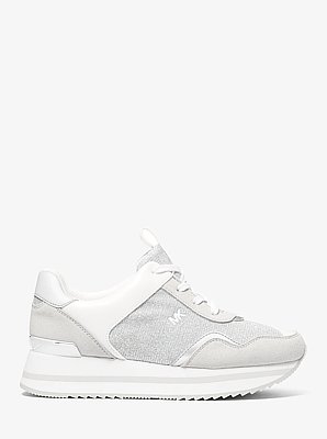 Plateau-Sneaker Raina aus glitzerndem Mesh im Kettendesign