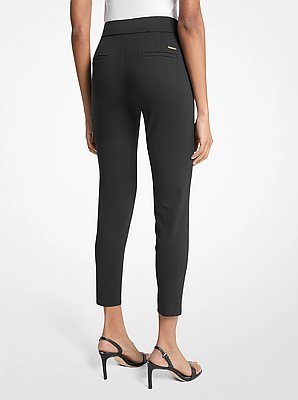 Viscose Blend Zip Pants