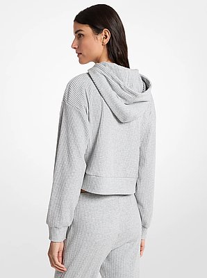 Ribbed Knit Hoodie
