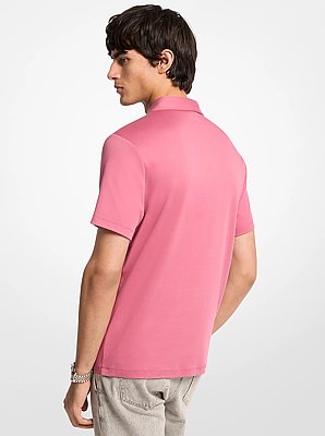 Polo in cotone con logo ricamato