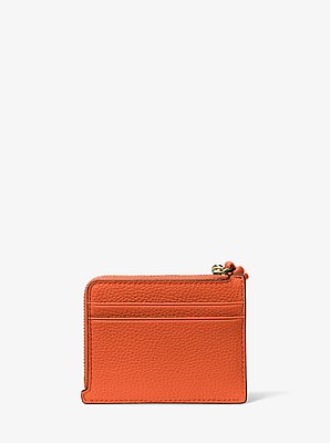 Jet Set Small Pebbled Leather Card Case Wristlet