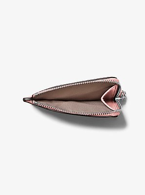 Jet Set Small Pebbled Leather Card Case Wristlet