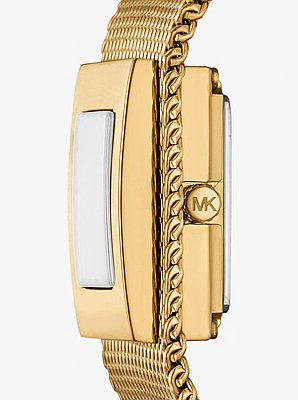 Petite Georgie Gold-Tone Mesh Watch