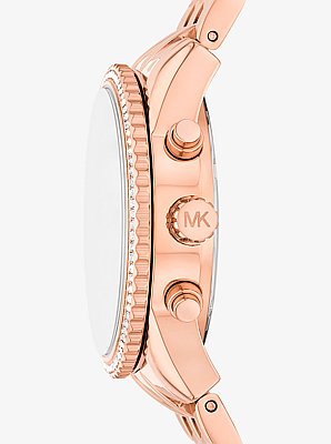 Mini montre Bryant ton or rose &agrave; pierres pav&eacute;es